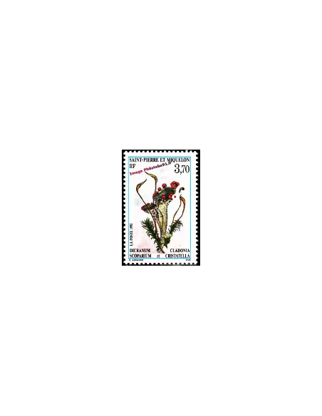 Timbre de Saint Pierre et Miquelon n° 611, Fleur, collection Dom-Tom