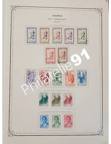 Lot de timbres du Maroc, collection Lot Tous Pays