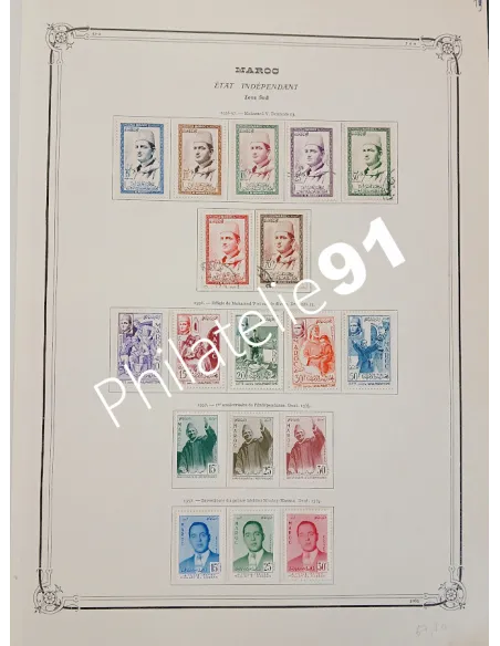 Lot de timbres du Maroc, collection Lot Tous Pays