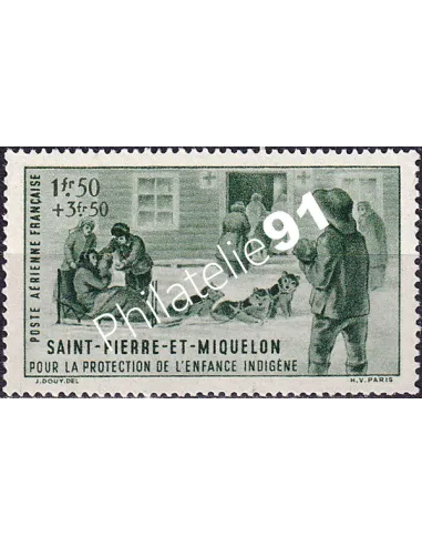 St-Pierre et Miquelon, PA n° 1 charnière, collection timbres colonies