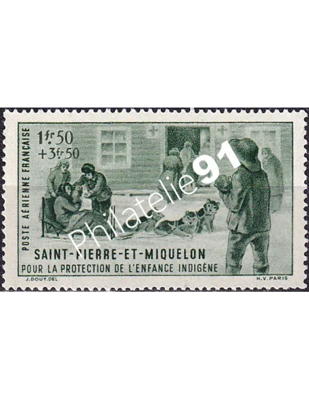 St-Pierre et Miquelon, PA n° 1 charnière, collection timbres colonies