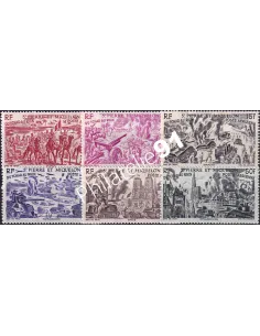 St-Pierre et Miquelon, PA n° 12 à 17 charnière, timbres colonies