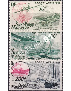 St-Pierre et Miquelon, PA n° 18 à 20 charnière, timbres colonies