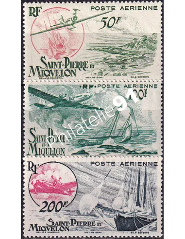 St-Pierre et Miquelon, PA n° 18 à 20 charnière, timbres colonies