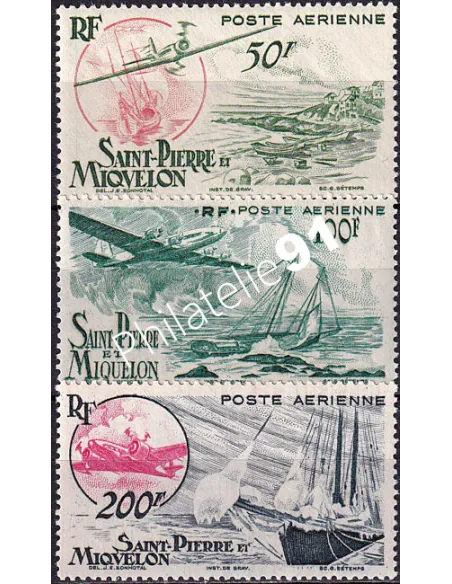 St-Pierre et Miquelon, PA n° 18 à 20 charnière, timbres colonies