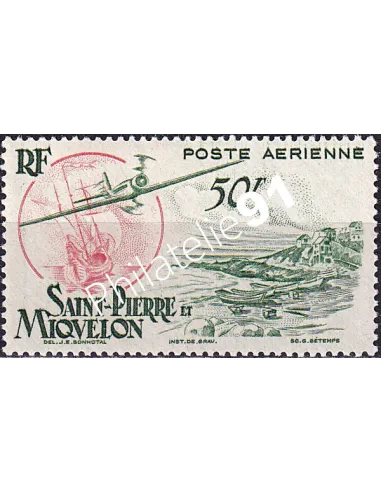 St-Pierre et Miquelon, PA n° 18 charnière, collection timbres colonies