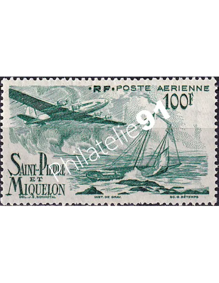 St-Pierre et Miquelon, PA n° 19 charnière, collection timbres colonies