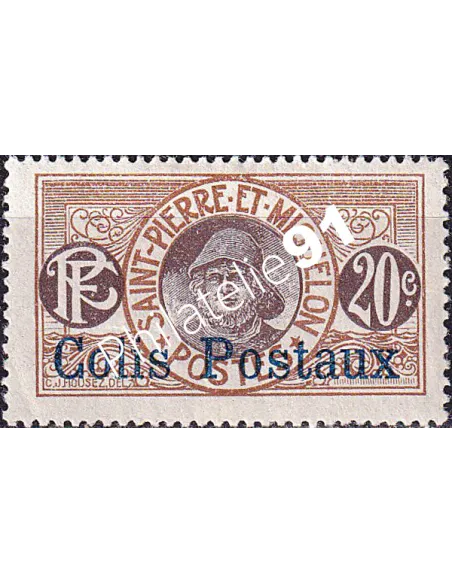 St-Pierre et Miquelon, Colis postaux n° 4 neuf, timbres colonies