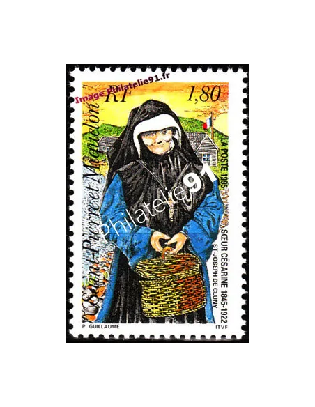 Timbre de Saint Pierre et Miquelon n° 620, collection timbres Dom-Tom