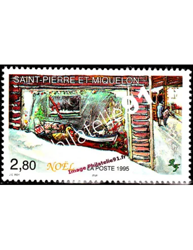 Timbre de Saint Pierre et Miquelon n° 623, Noël, timbres Dom-Tom