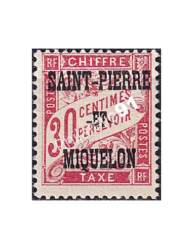 St-Pierre et Miquelon, Taxe n° 14 charnière, timbres colonies
