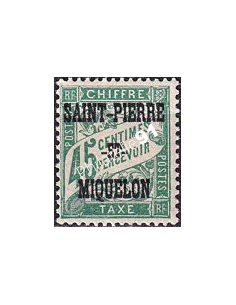 St-Pierre et Miquelon, Taxe n° 15 charnière, timbres colonies