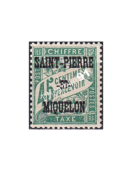 St-Pierre et Miquelon, Taxe n° 15 charnière, timbres colonies