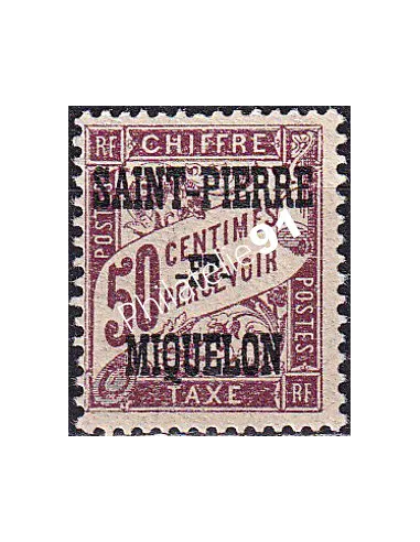 St-Pierre et Miquelon, Taxe n° 16 charnière, timbres colonies