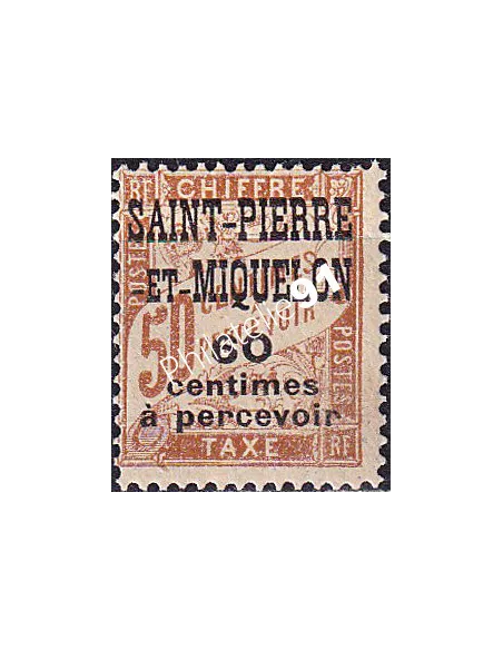 St-Pierre et Miquelon, Taxe n° 17 charnière, timbres colonies