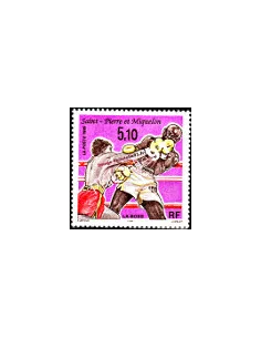Timbre de Saint Pierre et Miquelon n° 625, Boxe, timbres Dom-Tom