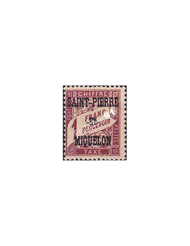 St-Pierre et Miquelon, Taxe n° 18 charnière, timbres colonies