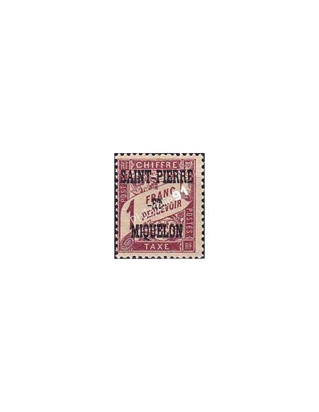 St-Pierre et Miquelon, Taxe n° 18 charnière, timbres colonies