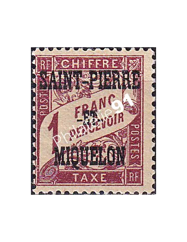 St-Pierre et Miquelon, Taxe n° 18 charnière, timbres colonies