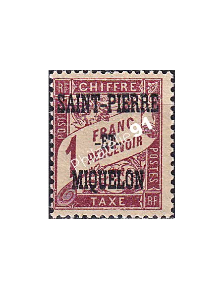 St-Pierre et Miquelon, Taxe n° 18 charnière, timbres colonies