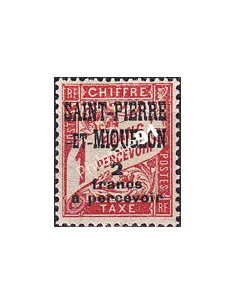 St-Pierre et Miquelon, Taxe n° 19 charnière, timbres colonies