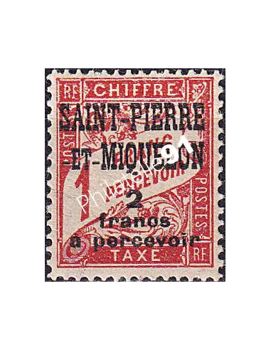 St-Pierre et Miquelon, Taxe n° 19 charnière, timbres colonies