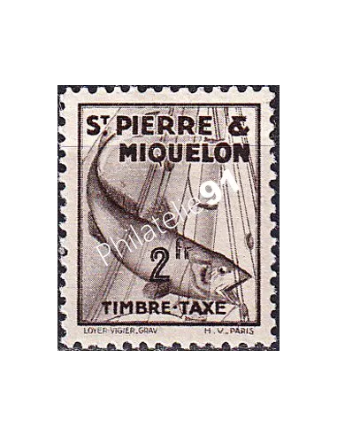 St-Pierre et Miquelon, Taxe n° 40 neuf, timbres colonies