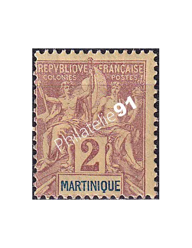 Martinique, n° 32 charnière, collection timbres colonies françaises