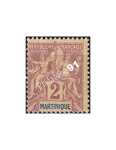 Martinique, n° 32 charnière, collection timbres colonies françaises