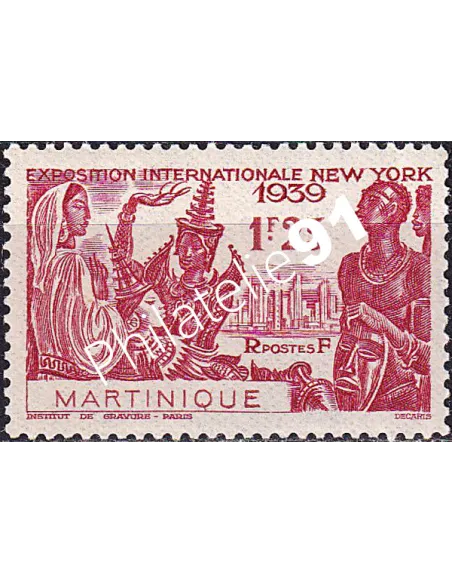 Martinique, n° 168 charnière, collection timbres colonies françaises