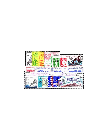 Année complète 1991 de Saint-Pierre-et-Miquelon, collection timbres Dom-Tom