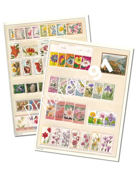 Fleurs, timbres de BF Thématique, timbre Monde