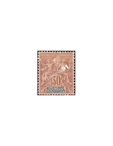 Guadeloupe n° 35 charnière, collection timbres colonies fraçaises