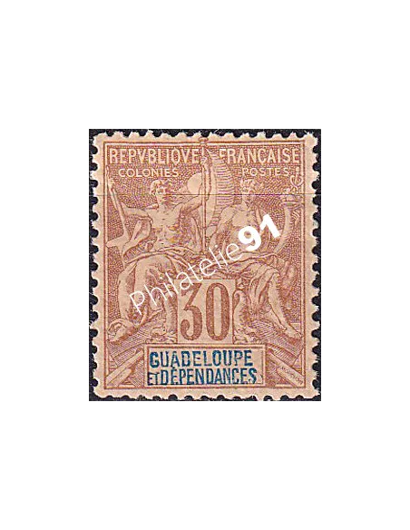 Guadeloupe n° 35 charnière, collection timbres colonies fraçaises