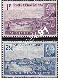 Martinique, n° 189 à 190 charnière, timbres colonies françaises