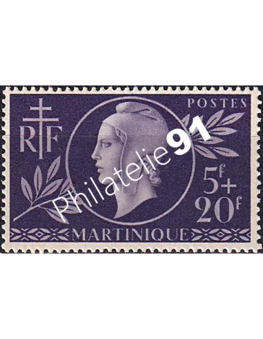 Martinique, n° 198 neuf, collection timbres colonies françaises