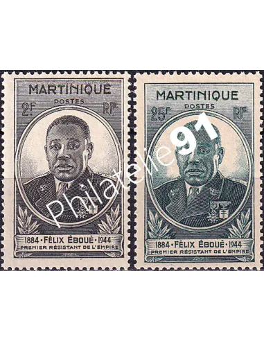 Martinique, n° 218 à 219 neufs, collection timbres colonies françaises