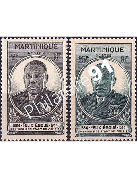 Martinique, n° 218 à 219 neufs, collection timbres colonies françaises