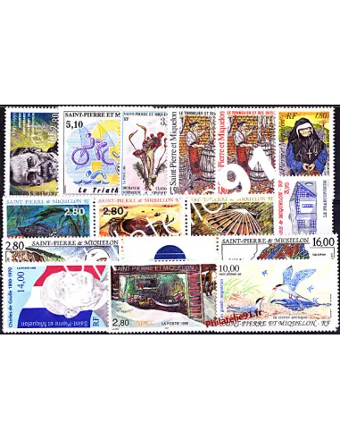 Année complète 1995 de Saint-Pierre-et-Miquelon, collection timbres Dom-Tom