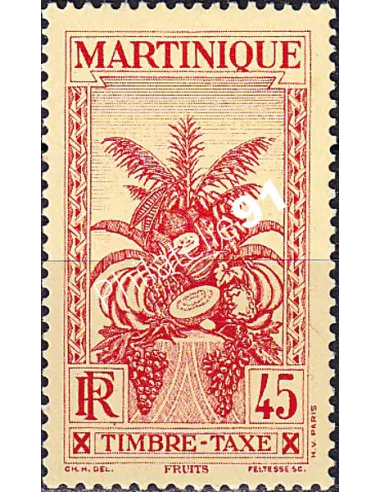 Martinique, timbre-taxe n° 17 charnière, timbres colonies françaises