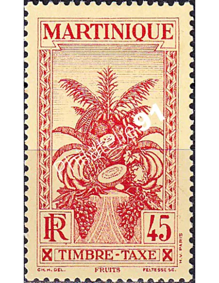 Martinique, timbre-taxe n° 17 charnière, timbres colonies françaises
