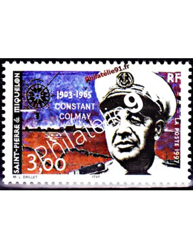 Timbre de Saint Pierre et Miquelon n° 641, Constant Colmay, Dom-Tom