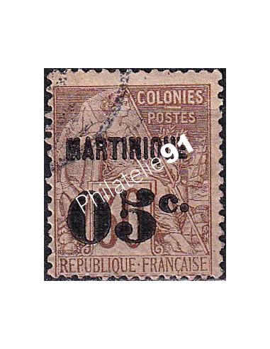 Martinique, n° 12 oblitéré, collection timbres colonies françaises