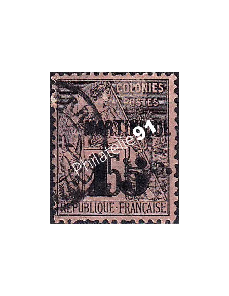 Martinique, n° 17 oblitéré, collection timbres colonies françaises