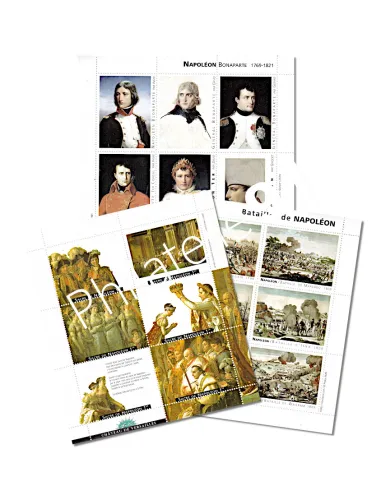 NAPOLEON, Lot de VIGNETTES, collection timbres Thématiques