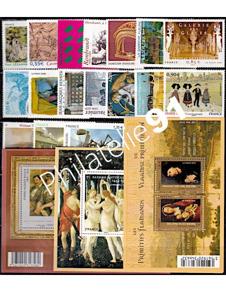 Lot timbres Tableaux - collection timbres France