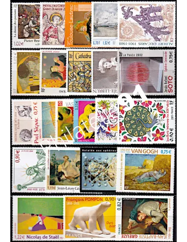 Lot timbres Tableaux - collection timbres France