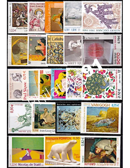 Lot timbres Tableaux - collection timbres France