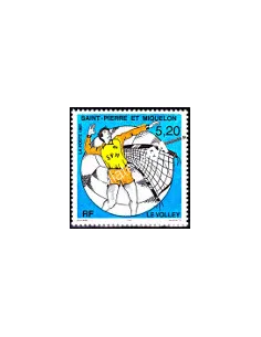 Timbre de Saint Pierre et Miquelon n° 643, Sport, le volley, Dom-Tom