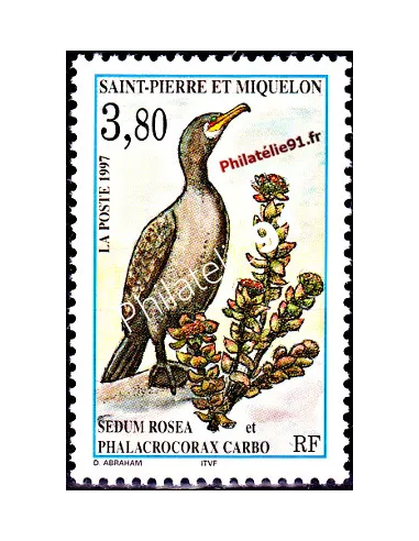 Timbre de Saint Pierre et Miquelon n° 642, faune et flore, Dom-Tom